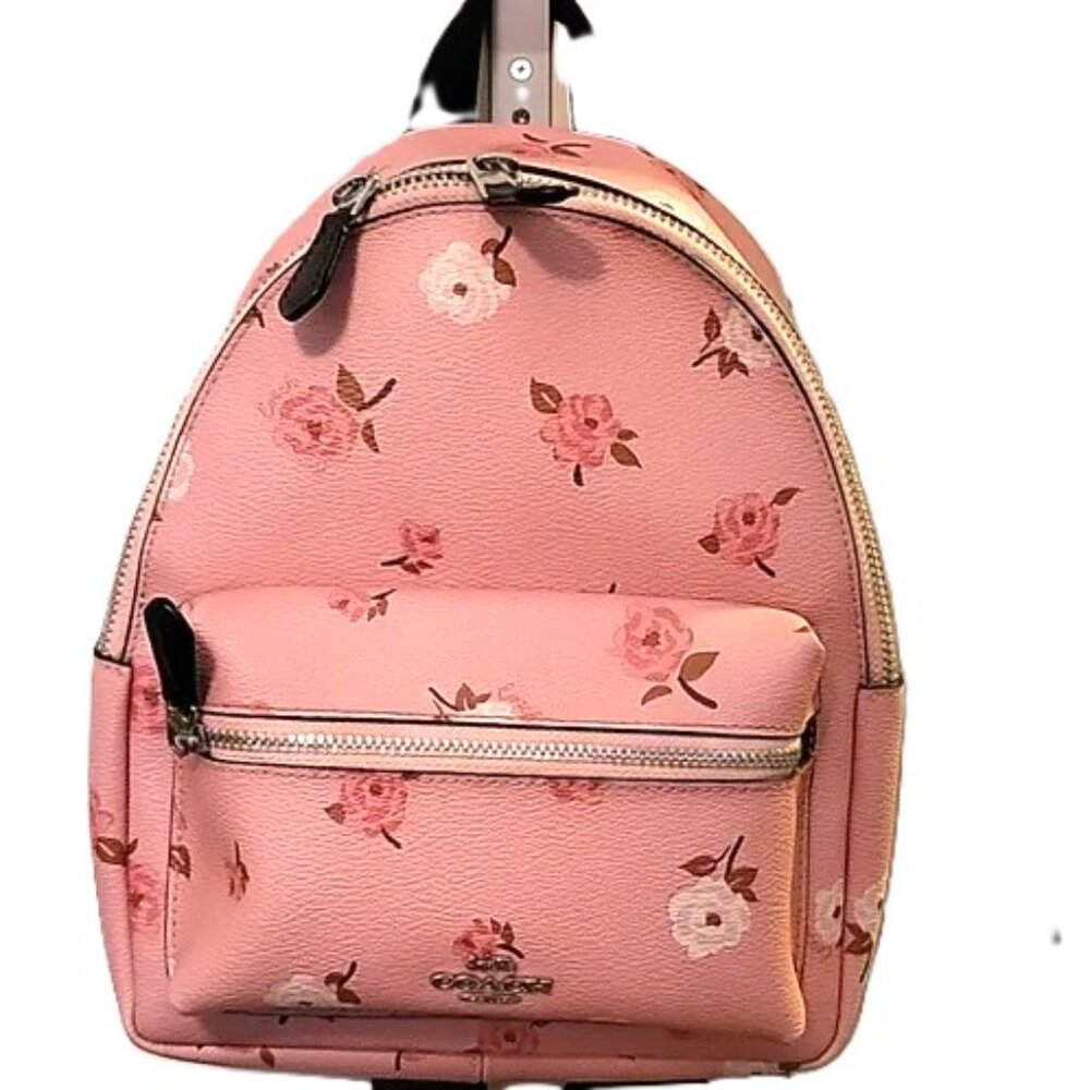 COACH Charlie Backpack Pink Peony LIKE NEW - Picture 2 of 8